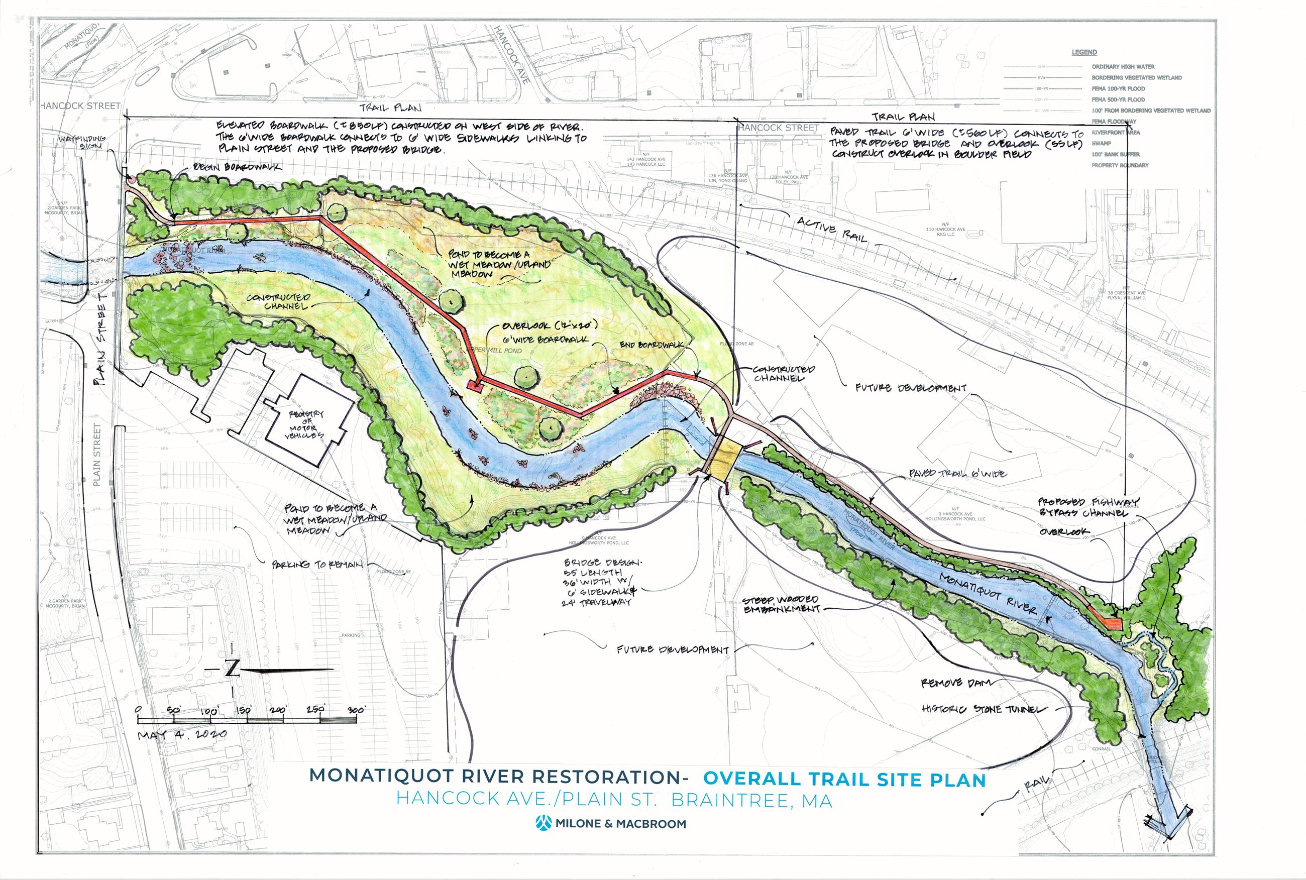 Armstrong Dam Removal Project - trail sketch