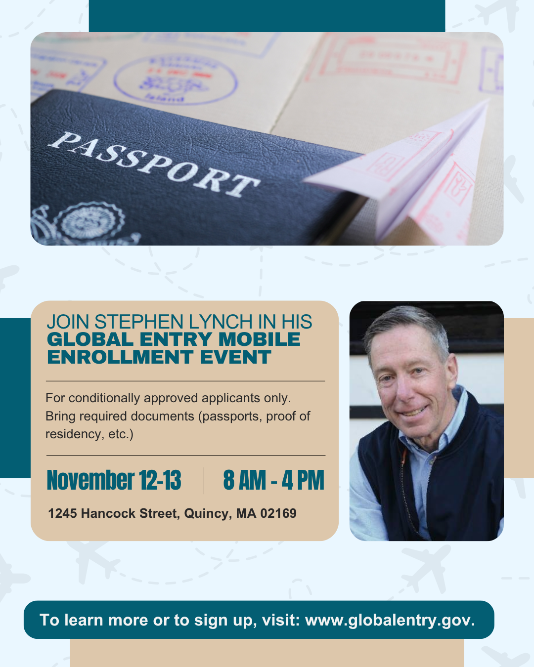 Global Entry Enrollment with Stephen Lynch
