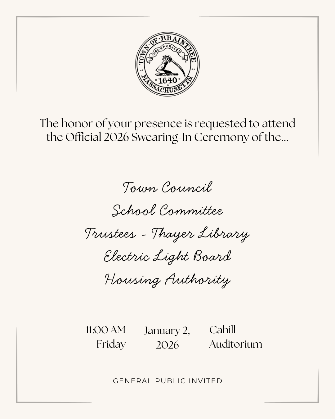 2026 Swearing-In Ceremony