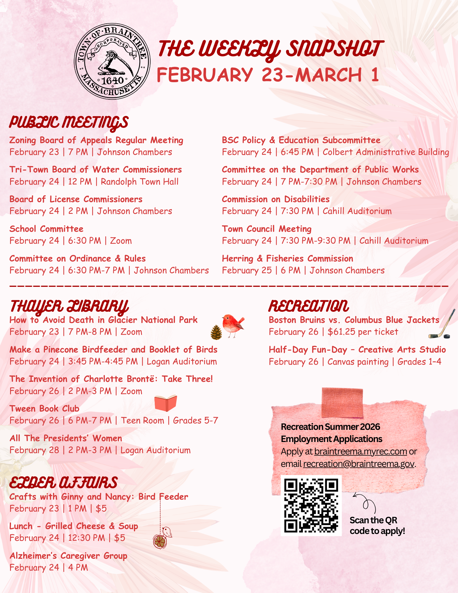 The Weekly Snapshot February 23-March 1