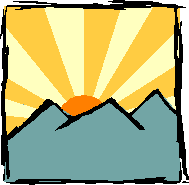 Sunset behind mountains