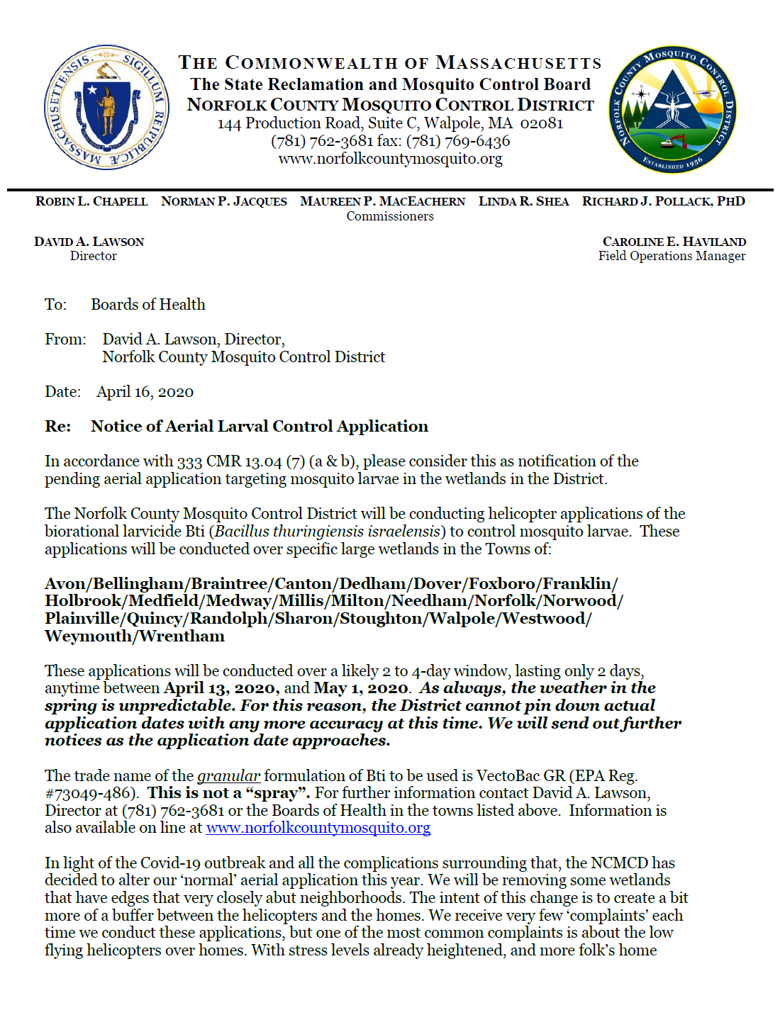 Norfolk Country Mosquito Control 1