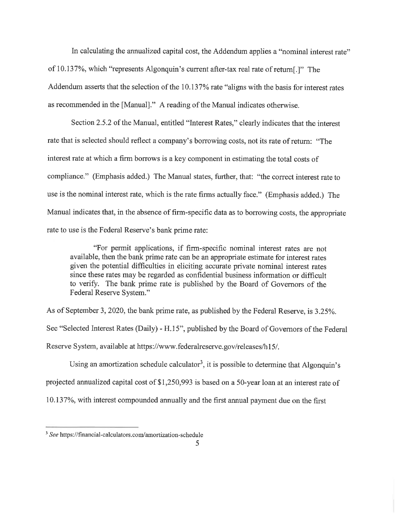 TOB Notice of Claim - Compressor 5